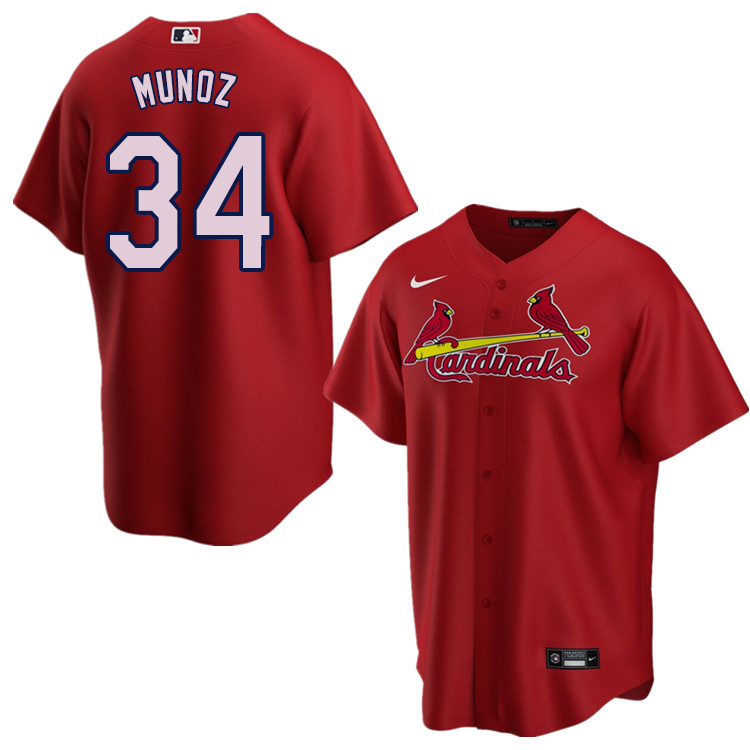 Nike Men #34 Yairo Munoz St.Louis Cardinals Baseball Jerseys Sale-Red